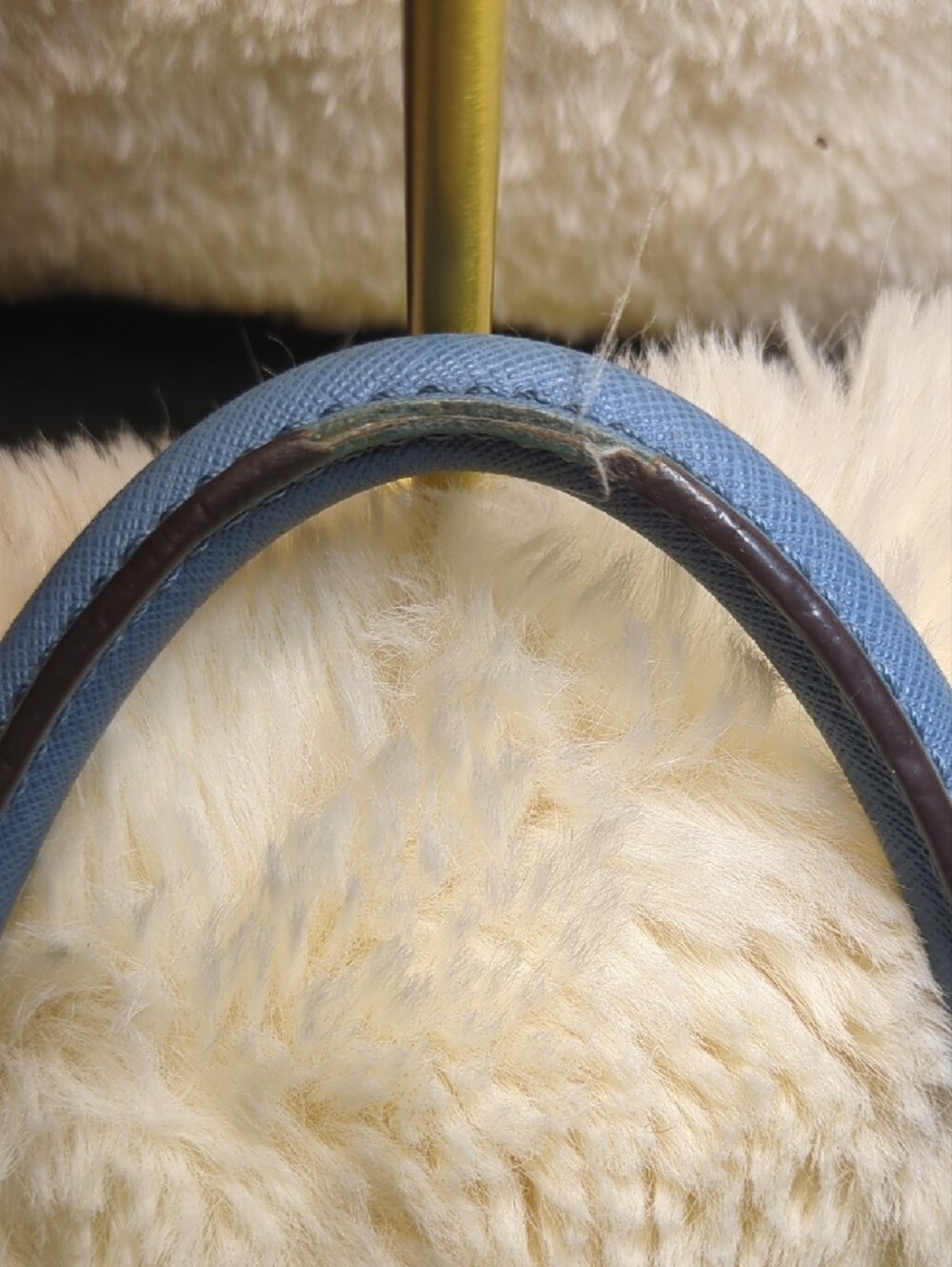 Michael Kors Powder Blue Saffiano Leather Dome Satchel $40 - Picture 6 of 9